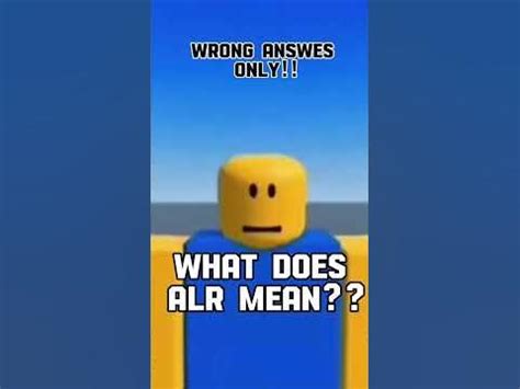 alr bet|what does alr mean roblox.